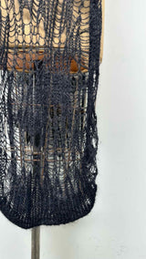 Rick Owens Loose-knit Hooded Long Cover Vest