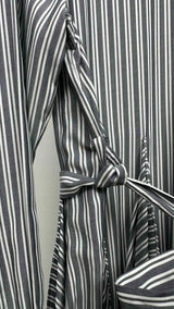 JW Anderson Flare Belted Striped Shirt Dress