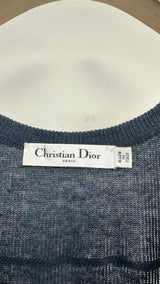 Christian Dior Logo Embroidered Rib Tank Top