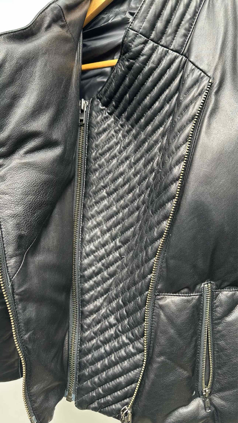 Helmut Lang Leather Down Jacket