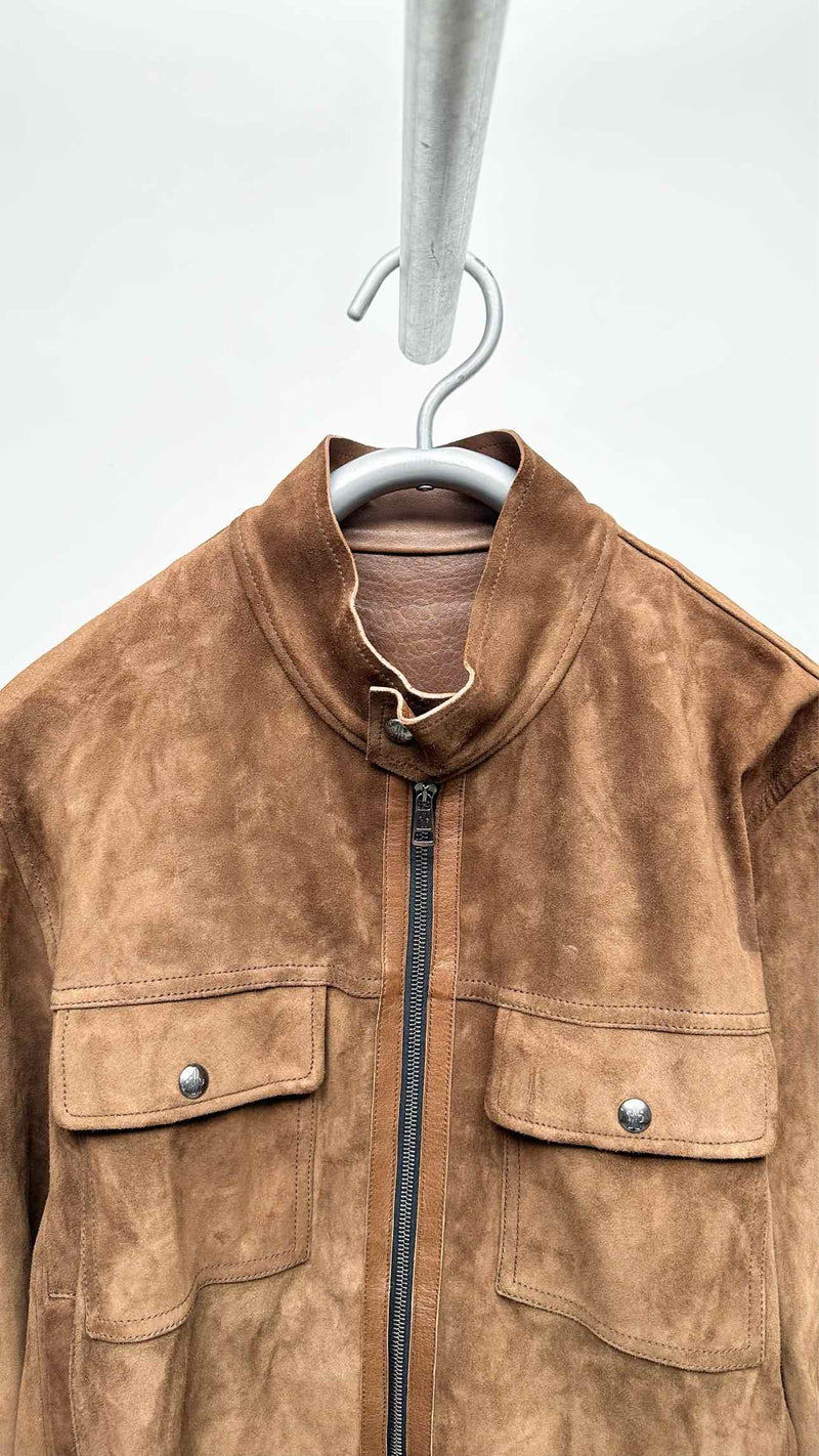 Moncler Suede Bomber Jacket