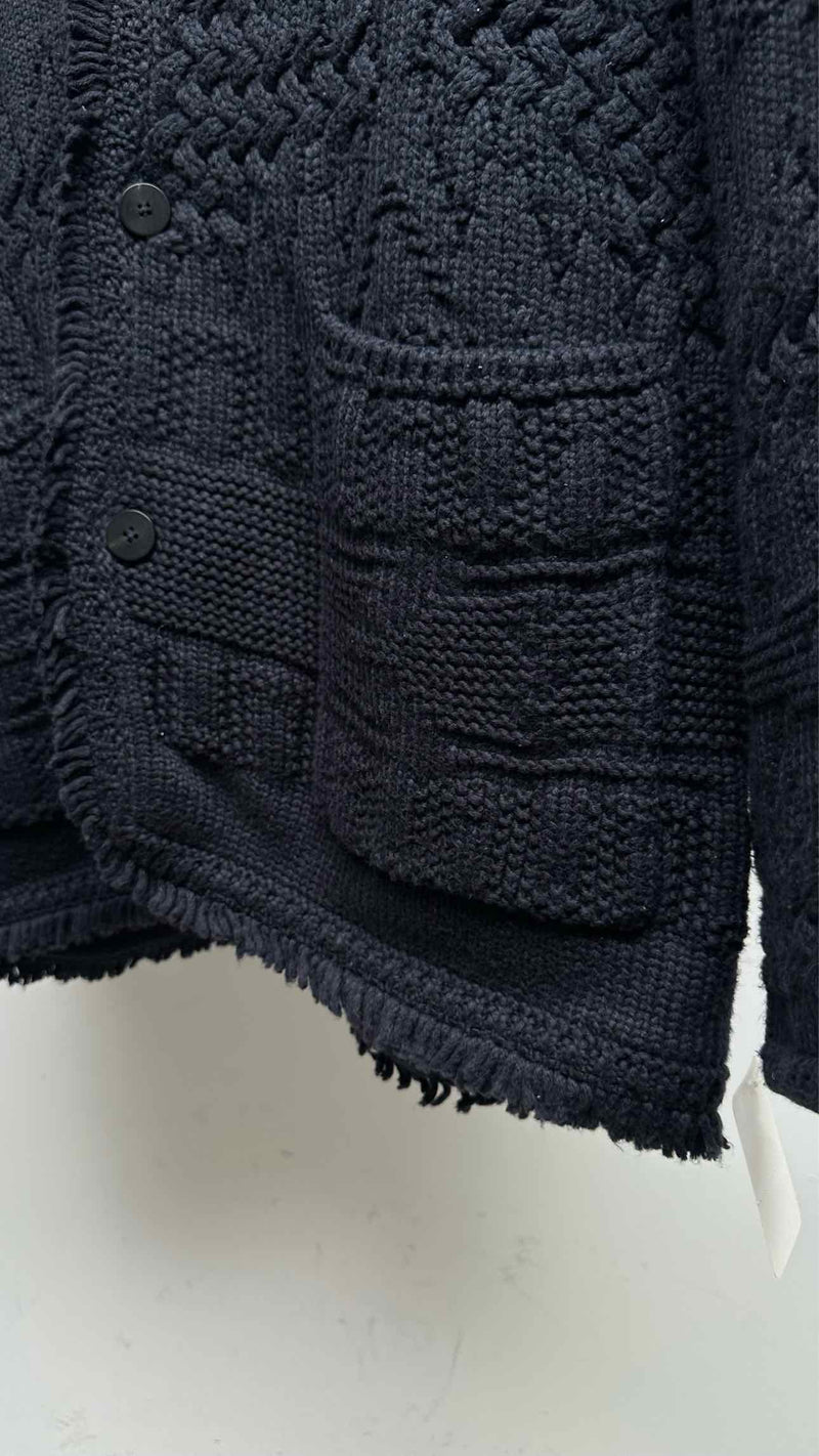 Alanui Shawl-neck Oversized Cable Cardigan