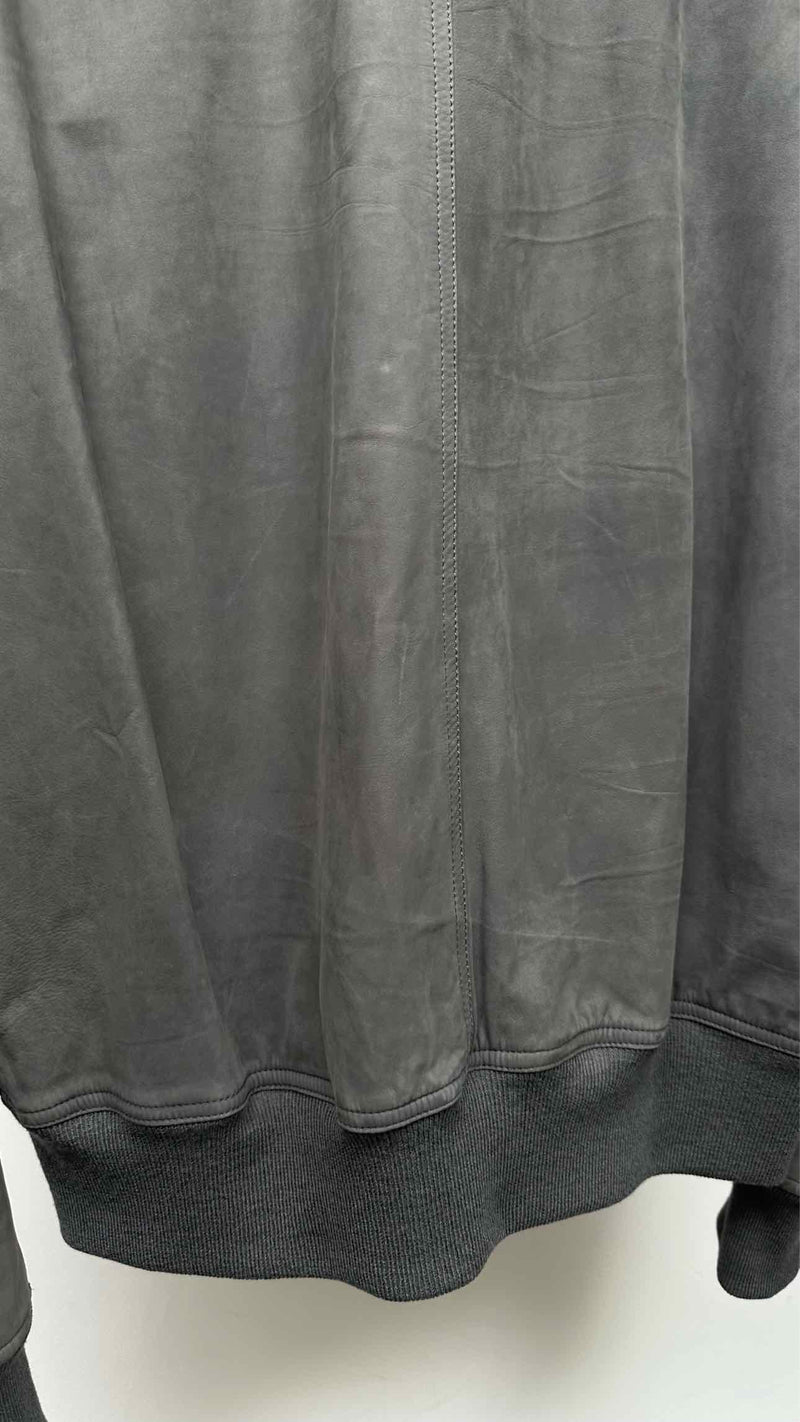 Rick Owens Leather Bomber Jacket