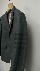 Thom Browne Classic Engineered Tonal Flannel Blazer