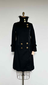 Gucci Fur-trim Wool Double-brest Coat