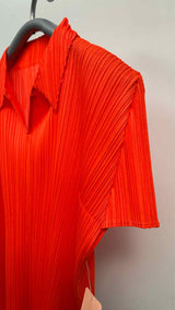 Pleats Please S/S Pleated Polo Shirt