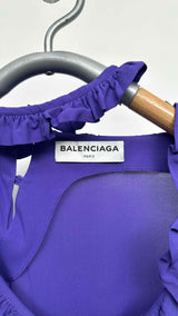 Balenciaga L/S Ruffle Sheer Dress