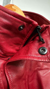 Frame Alexandra Leclerc Short Leather Trench Coat