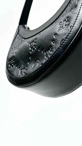 Marine Serre Eclips Mini Embossed Leather Bag