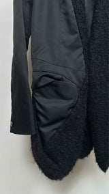 Issey Miyake Shawl Tweed-knit Hybrid Oversized Coat