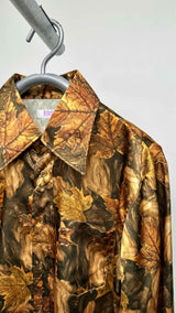 ERL Leaf-print Satin Shirt