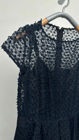 Sacai S/S Floral-embroidered Sheer Romper