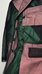 Comme Des Garcons Homme Plus Double-breast Nylon Tulle Coat