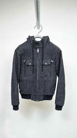 Dior Hooded Wool Bomber Jacket
