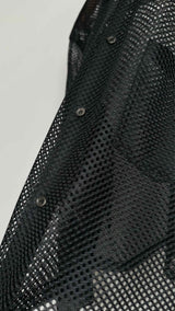 Comme Des Garcons Homme Cropped Mesh Shirt