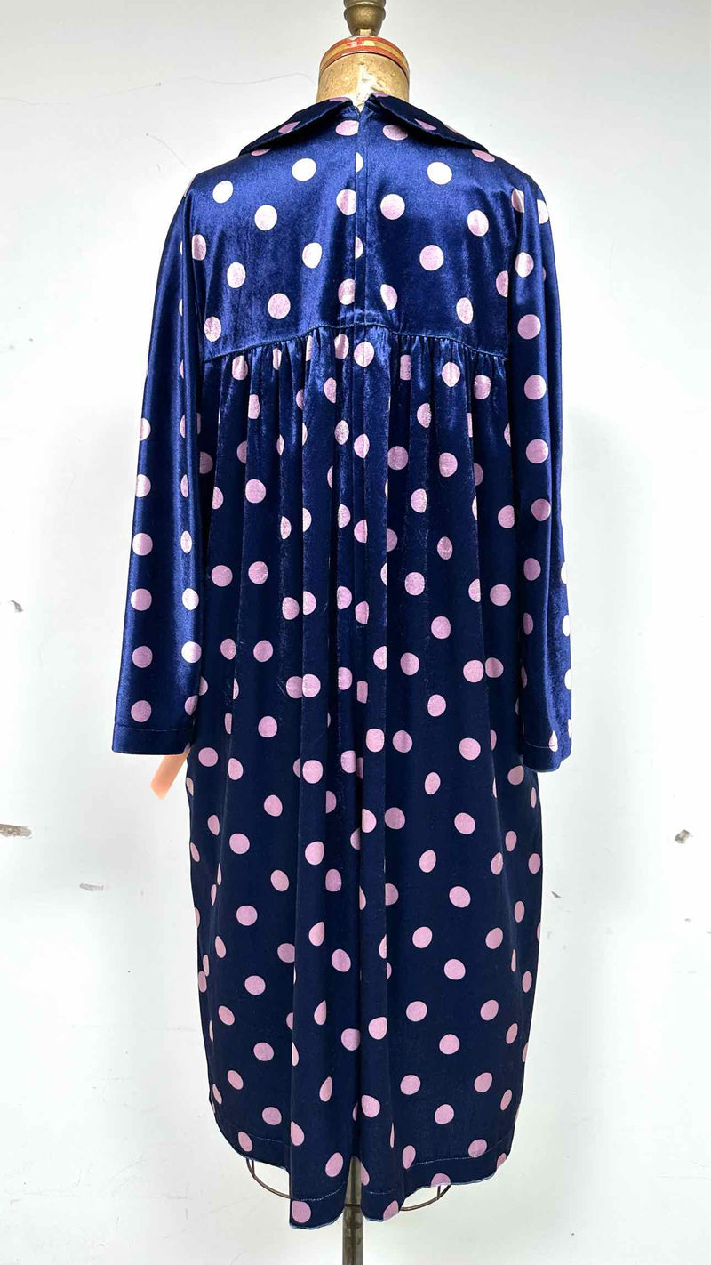 Comme Des Garcons Girl L/S Velvet Polka-dot Dress