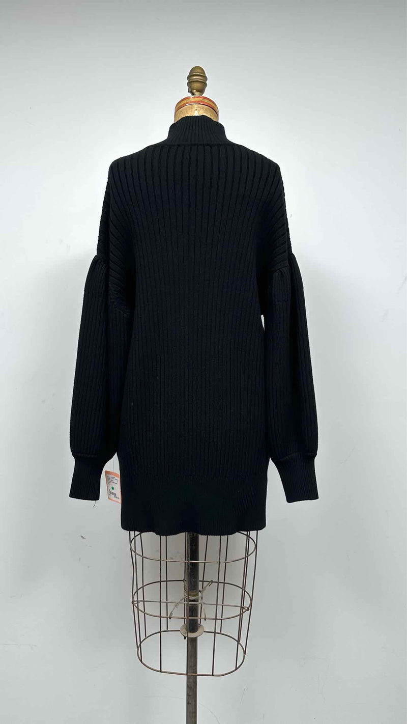 Simone Rocha Oversized High-neck Puff-Rib Sleeve  Sweater