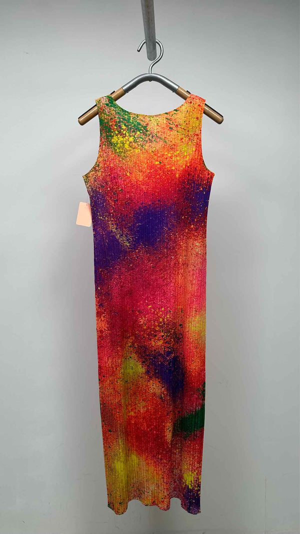 Pleats Please N/S Graffiti Pleated Long Dress