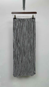 Issey Miyake Pleated Stripe Long Skirt