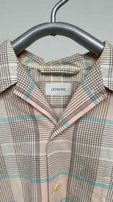Lemaire S/S Camp-collar Checked Shirt