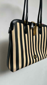 Moschino Stripe Leather Hand-Bag
