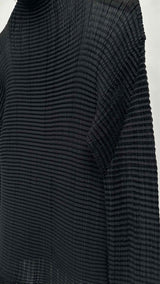Issey Miyake L/S High-neck Pleated Top