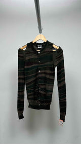 Junya Watanabe Distressed Stripe Cardigan