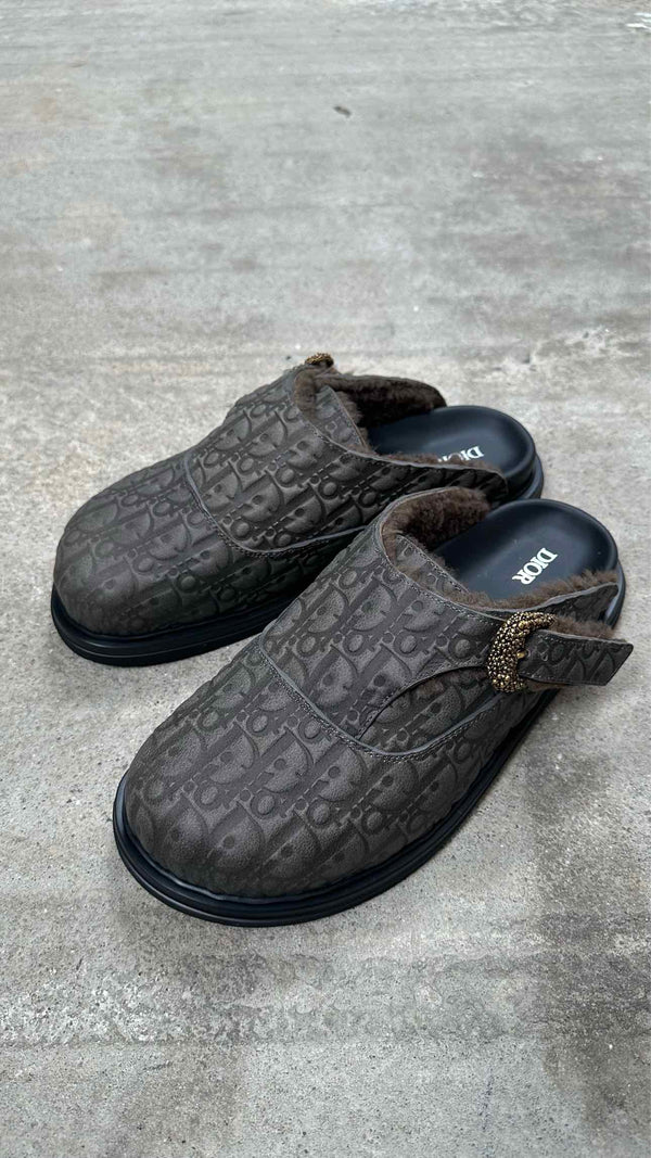 Dior Homme Oblique-embossed Aqua Mules