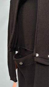 Bottega Veneta Cut-out Detailed Detachable Rib-knit Dress