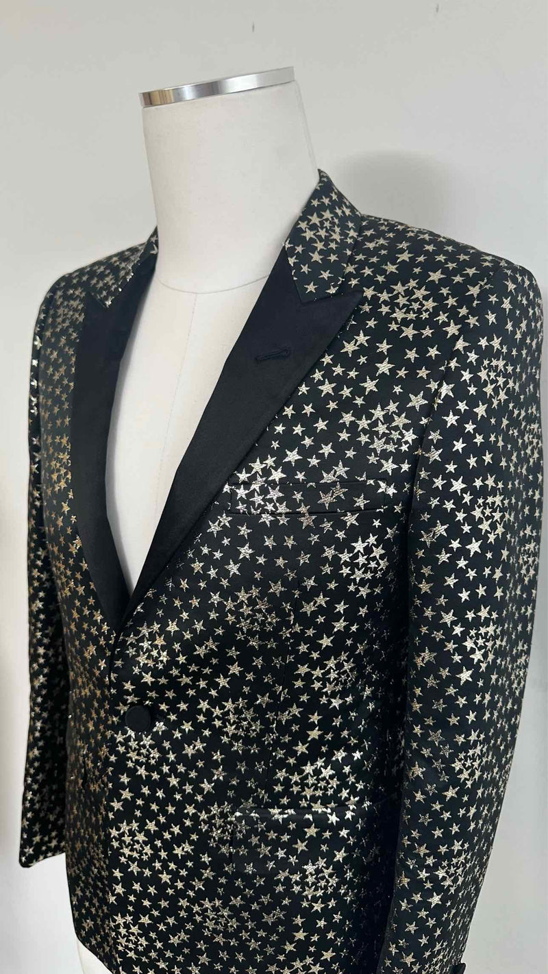 Saint Laurent Star-jacquard Tuxedo Jacket