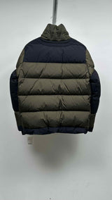 Moncler Paneled Two-tone Hooded Down Jacket