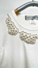 Comme Des Garcons Comme Des Garcons X Jupe BY JACKIE L/S Pearl-neck T-shirt