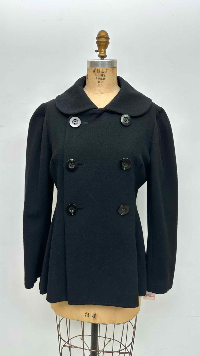 Yohji Yamamoto Double-breasted Puff-sleeve Coat