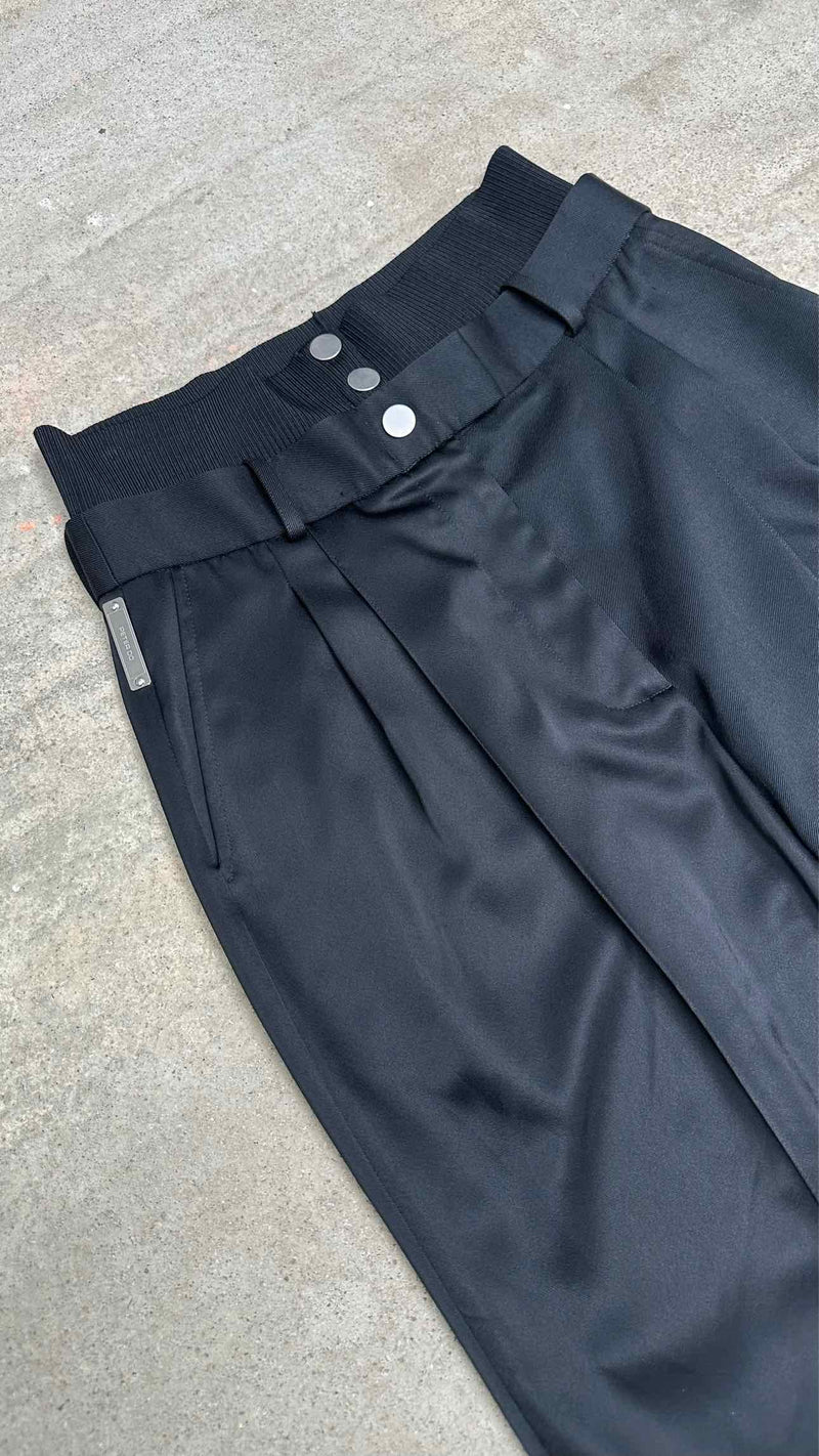 Peter Do Rib High-waisted Satin Wide Pants