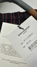 Wooyoungmi Zip-up Stripe Seersucker Coat