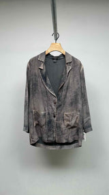 Avant Toi Distressed Shirt Blazer Jacket