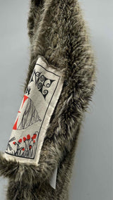 Martin Rose Patched Faux-fur Coat