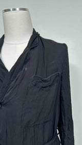 Paul Harnden Double-breast Silk Wrinkly Coat