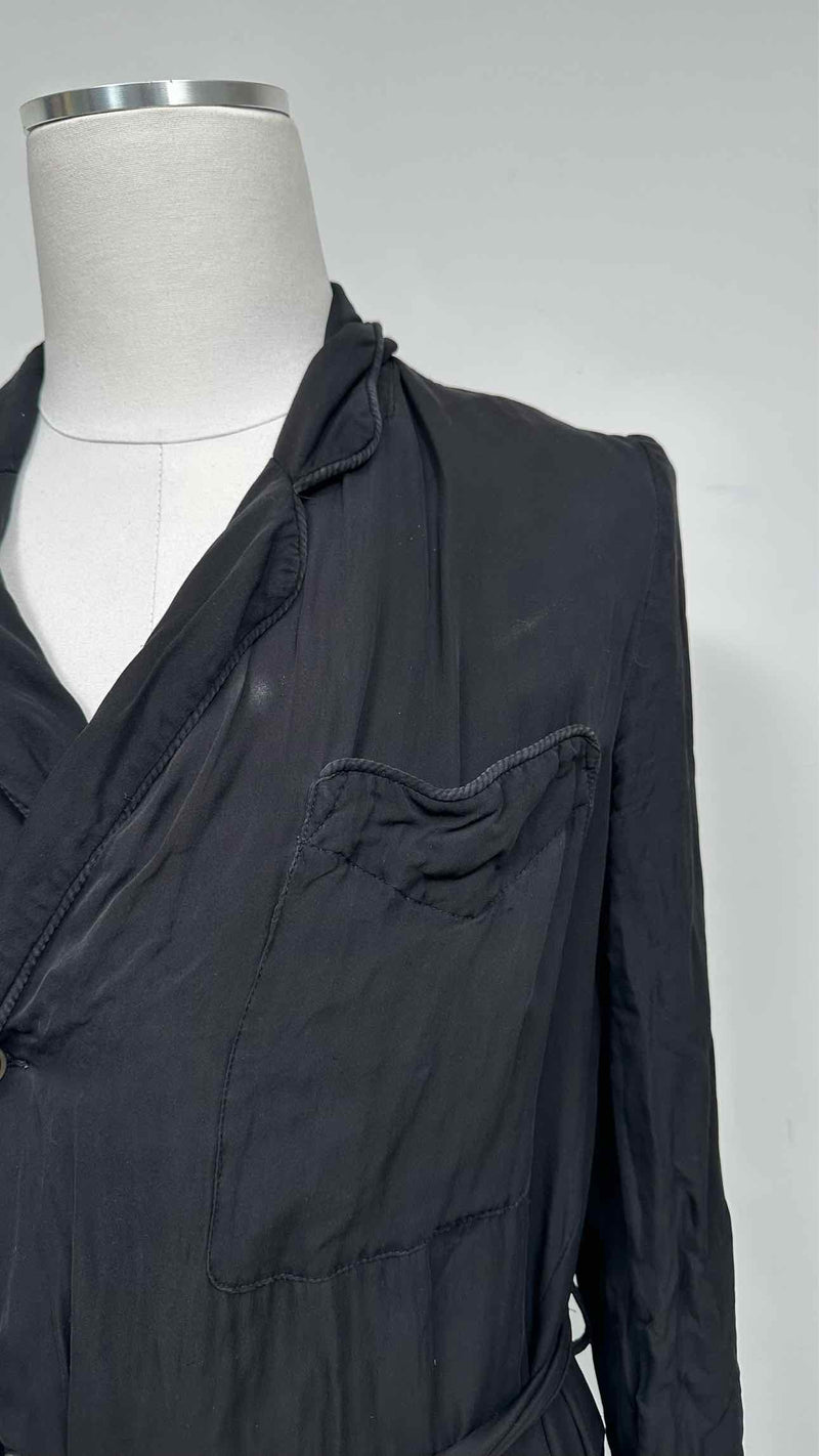Paul Harnden Double-breast Silk Wrinkly Coat