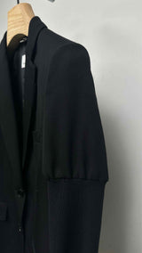 Burberry Knit-sleeve Blazer Jacket