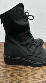 Yohji Yamamoto Wrinkly Back-Zip Boots