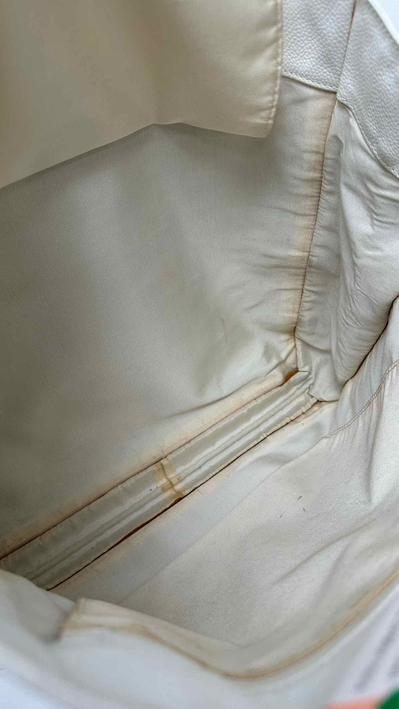 Chanel CC Caviar Wood Tote Bag