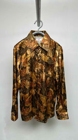 ERL Leaf-print Satin Shirt