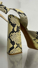 Bottega Veneta Python Buckled Platform Pumps