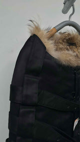 Zucca Multi-Belted Fur-lined Cape