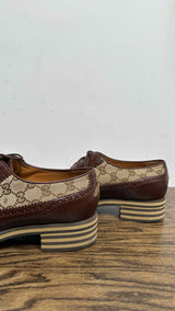 Gucci GG Monogram Canvas Oxford Shoes