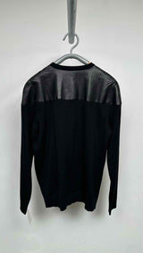 Dior Homme Leather-shoulder Asymmetrical Sweater