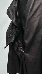 Yohji Yamamoto Draped Asymmetrical Leather Vest