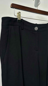 Chanel Low-rise Pleated Wide Pants