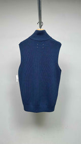 Margiela Zip-up Rib-knit Ariners Vest